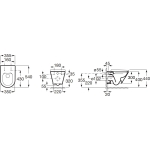Roca 3460NL+801D12 The Gap Round Rimless 掛牆座廁配SUPRALIT®油壓板套裝 (不包含風琴喉)